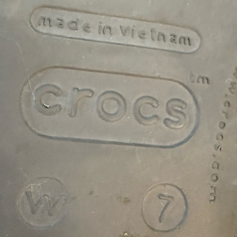 Crocs Sanrah Hammered Circle Wedge Flip Women’s Size 7 Navy Blue - Picture 8 of 8